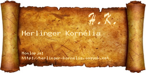 Herlinger Kornélia névjegykártya